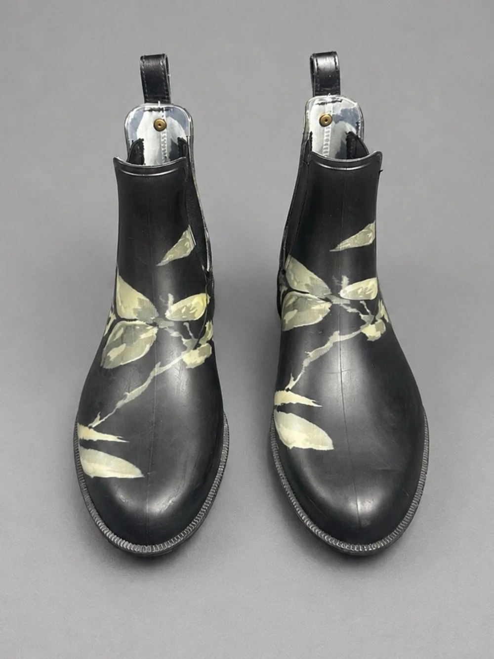 Joules Rockingham Floral Rain Chelsea Boots Waterproof Women’s US 8 Black